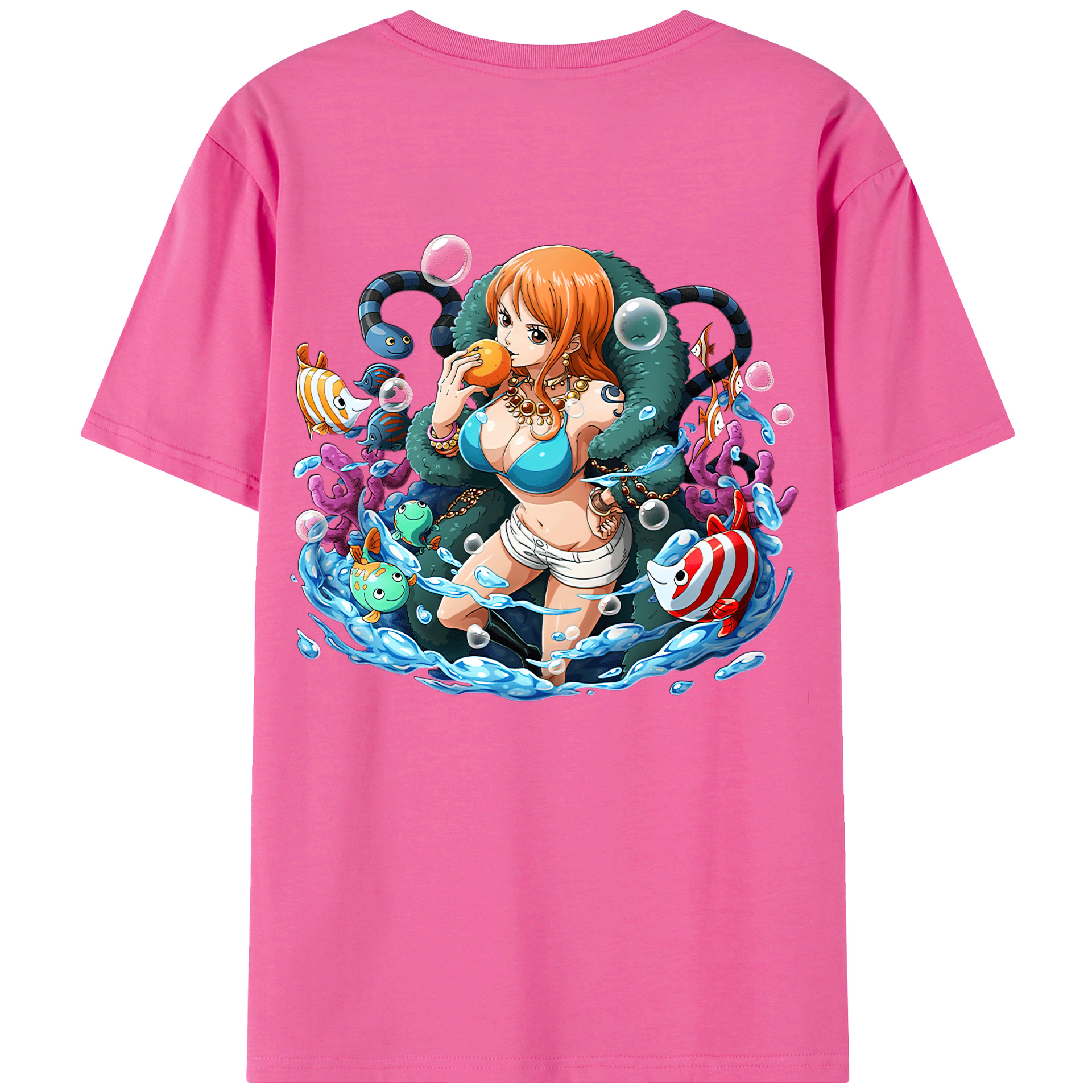 （画像用） ワンピース ナミ ONE PIECE Nami レディース半袖Tシャツ(バックプリント)